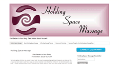 Desktop Screenshot of holdingspacemassage.com