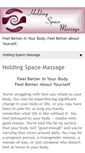 Mobile Screenshot of holdingspacemassage.com