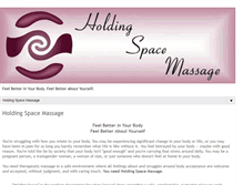 Tablet Screenshot of holdingspacemassage.com